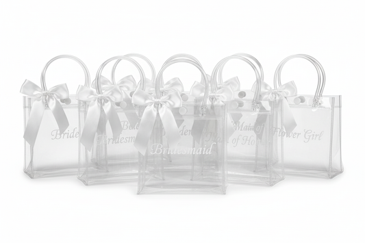Personalised clear gift bags collection