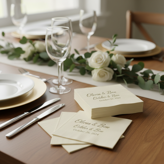 Personalized Paper Wedding Napkins